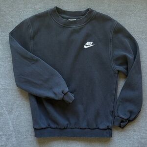 Nike Black Crewneck Sweatshirt with White Swoosh